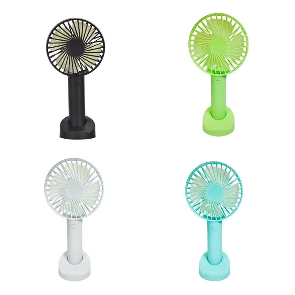 Mini Hand Held Fan with Base