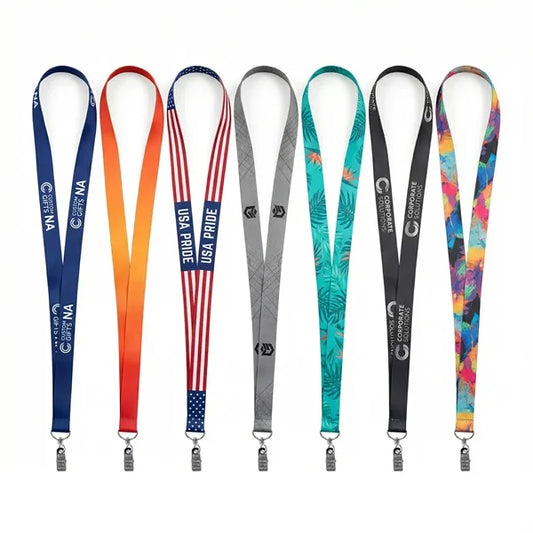 Premium 3/4" Full Color Dye Sublimation Lanyard with Metal B