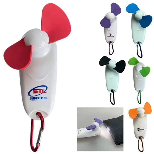 Mini Fan with Carabiner Clip