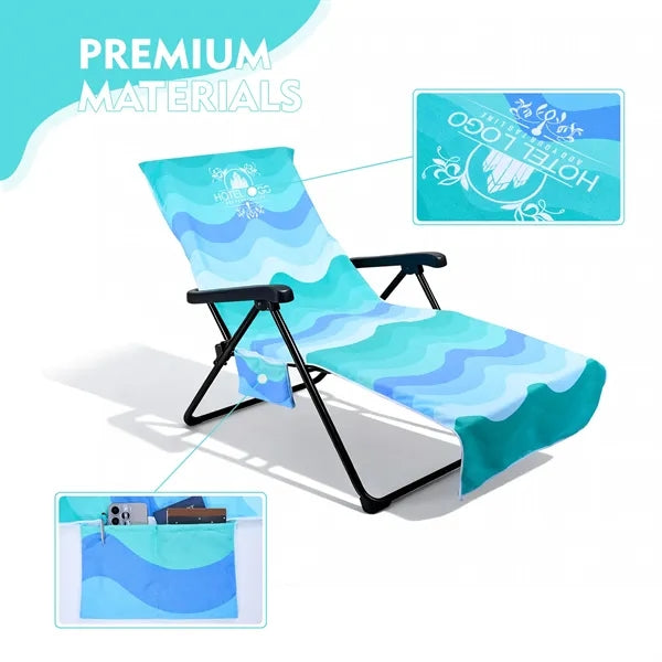 Full Color Microfiber Beach Lounge Chair Cover
