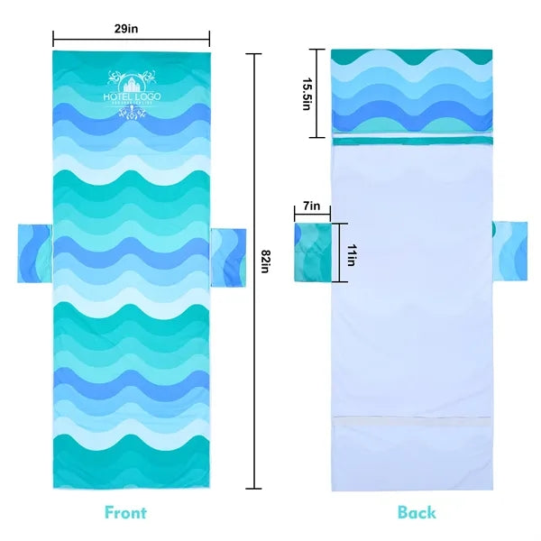 Full Color Microfiber Beach Lounge Chair Cover