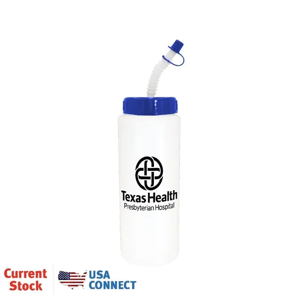 32 oz. Sports Bottle with Flexible Straw