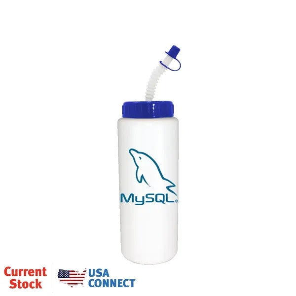 32 oz. Sports Bottle with Flexible Straw