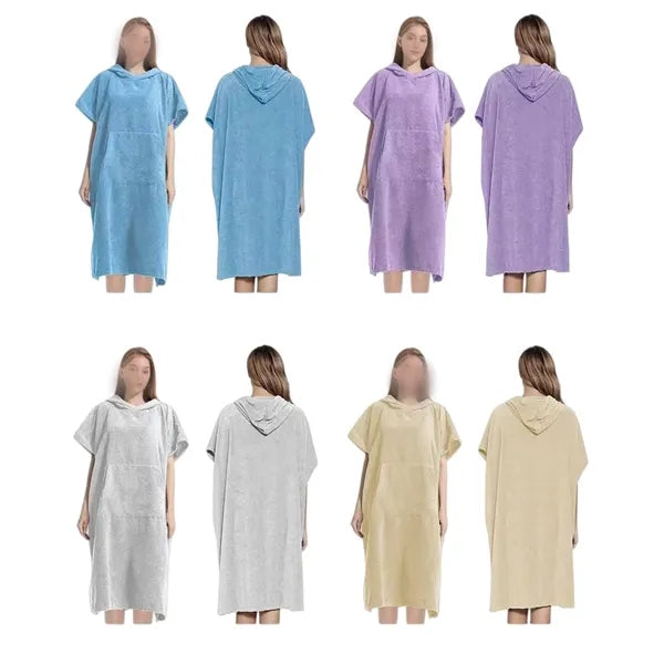MOQ Surf Poncho Microfiber Changing Robe with Hood & Pocket