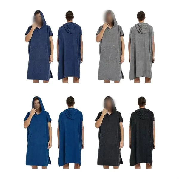 MOQ Surf Poncho Microfiber Changing Robe with Hood & Pocket