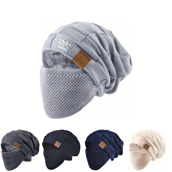 Beanie Hat for Men and Women with Face Cover