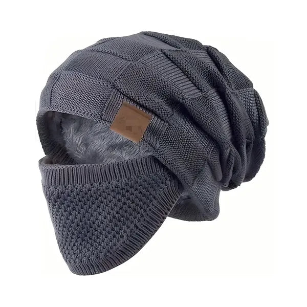 Beanie Hat for Men and Women with Face Cover