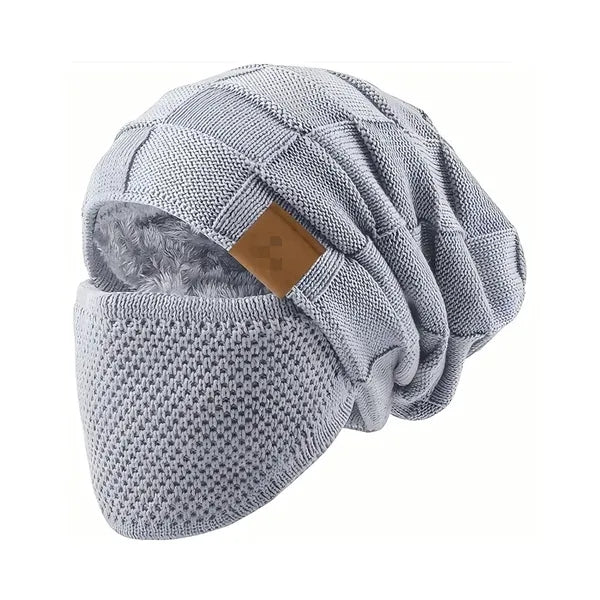 Beanie Hat for Men and Women with Face Cover