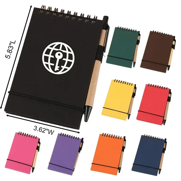 Recycled Spiral Notebook and Companion Eco Pen