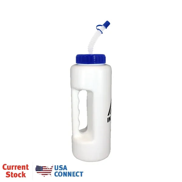 32 oz Grip Bottle with Flexible Straw
