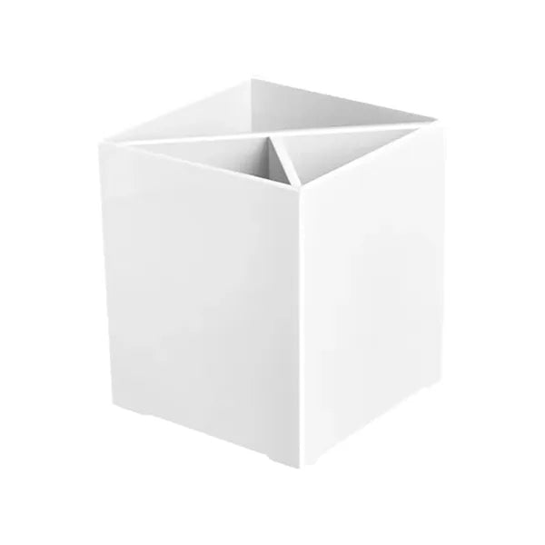 Stylish Square Pen Organizer with Triple Storage Sections