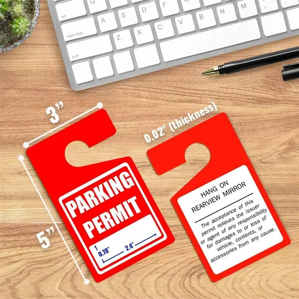 Parking Permit Hang Tag