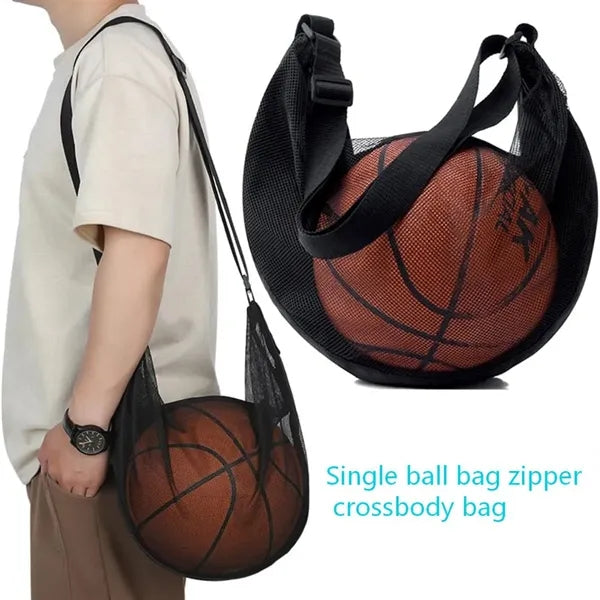 Single ball zipper crossbody bag