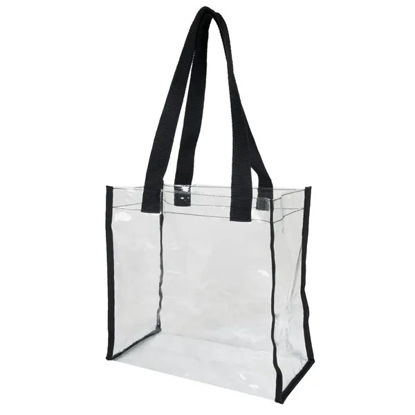 Clear and Transparent Black Tote Bag