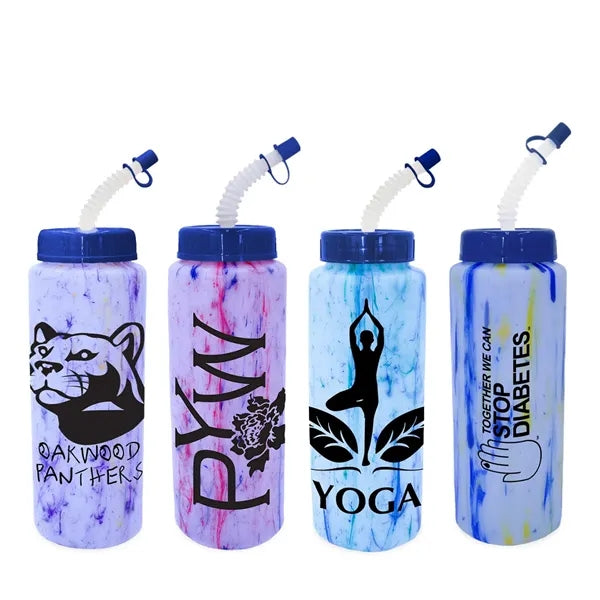32 oz. Confetti Sports Bottle with Flexible Straw..