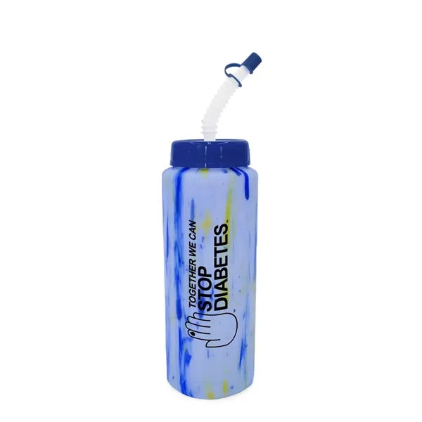 32 oz. Confetti Sports Bottle with Flexible Straw..