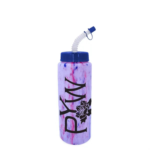 32 oz. Confetti Sports Bottle with Flexible Straw..
