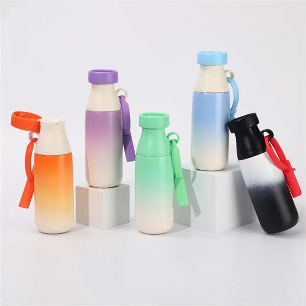 Coloful 17oz Insulated Water Bottle Cute with Silicone Strap