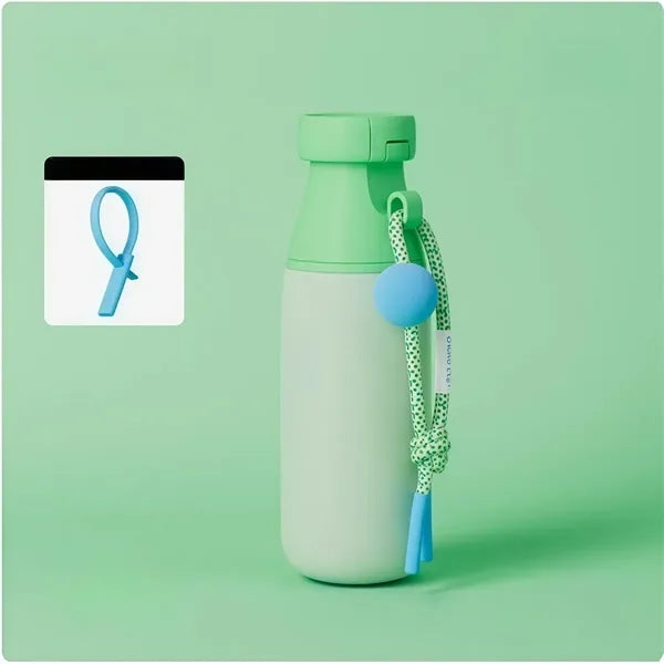 Coloful 17oz Insulated Water Bottle Cute with Silicone Strap