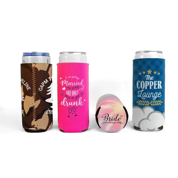 Full Color 12oz Neoprene Tall Slim Can Coolie