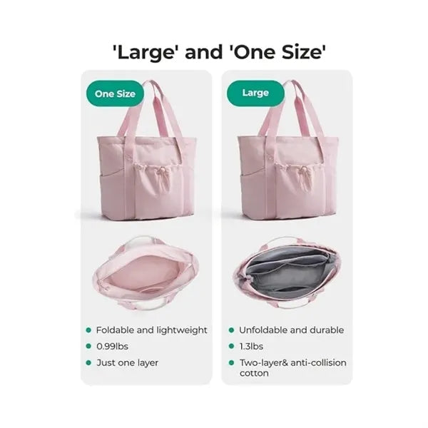 Foldable Tote Bag with Drawstring Bag