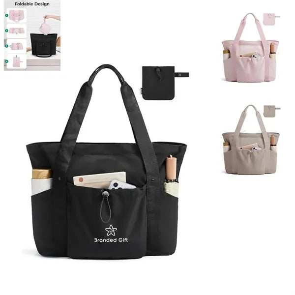Foldable Tote Bag with Drawstring Bag