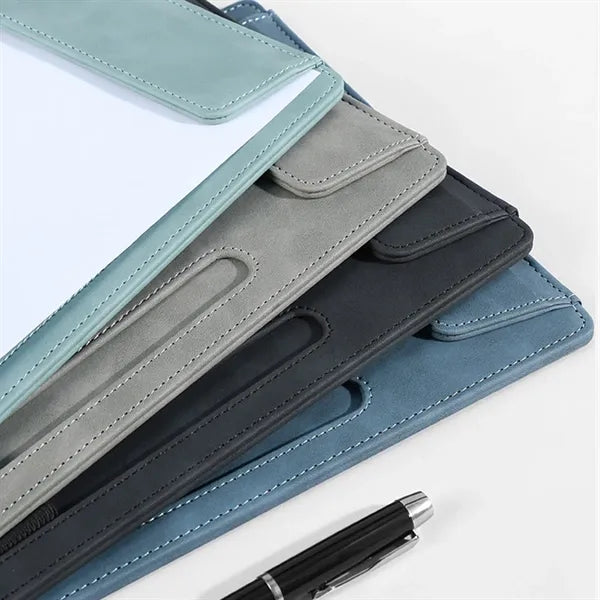 A4 Leather Folder Padfolio with Writing Pad and Coaster