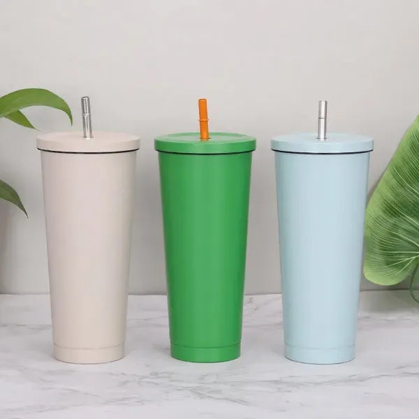 304 Stainless Steel Insulated Cup With Straw