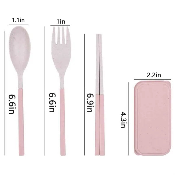 3Pcs Portable Tableware Set