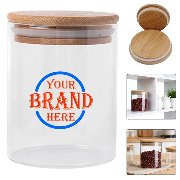 3.8Oz Glass Jars W/ Bamboo Lid