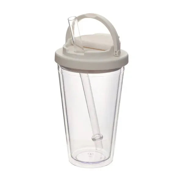 16 OZ Outdoor Plastic Water Sports Bottle With Straw