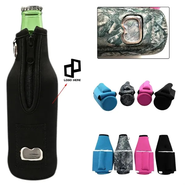 Zippered Cooler Cover W/ Bottle Opener