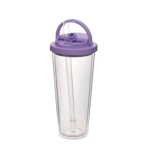 24 OZ Outdoor Plastic Water Sports Bottle With Straw