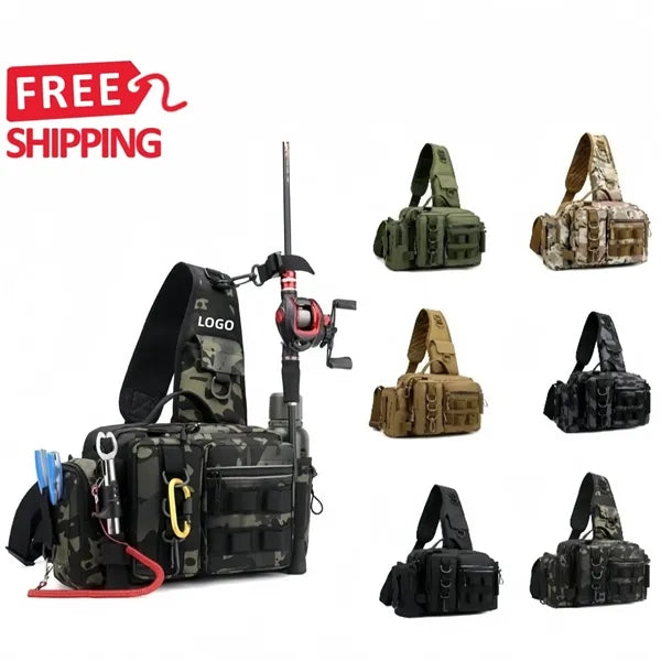 Fishing Tackle Sling Waist Bag Camo Outdoor Pack