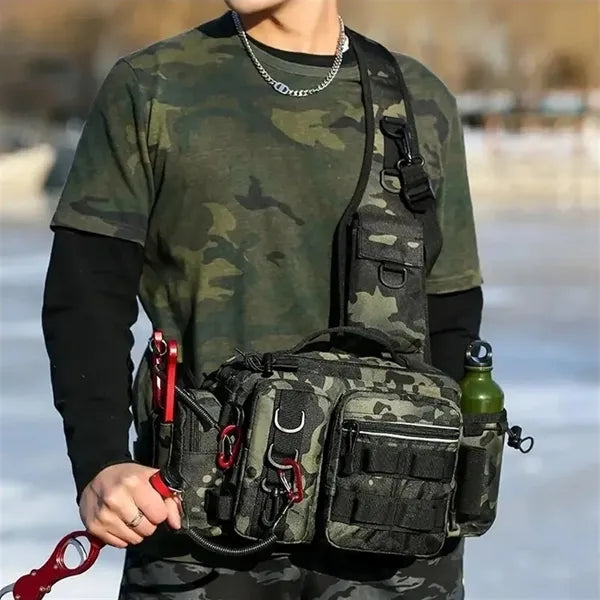 Fishing Tackle Sling Waist Bag Camo Outdoor Pack