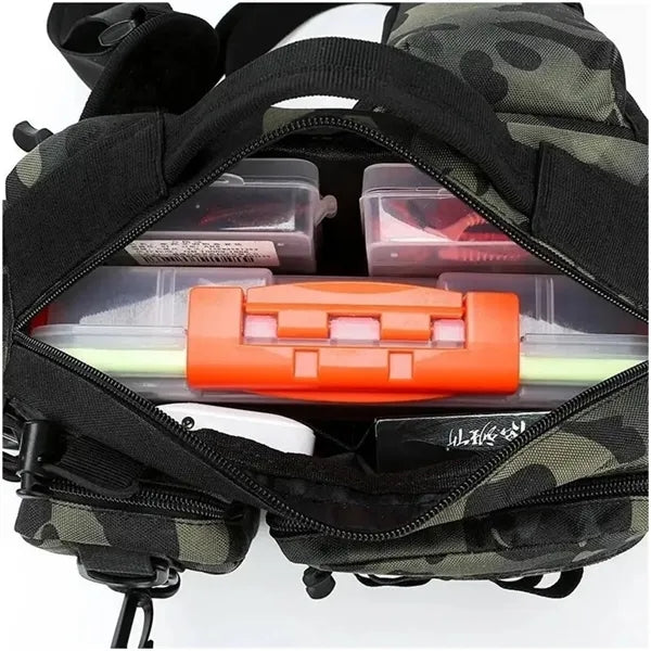 Fishing Tackle Sling Waist Bag Camo Outdoor Pack