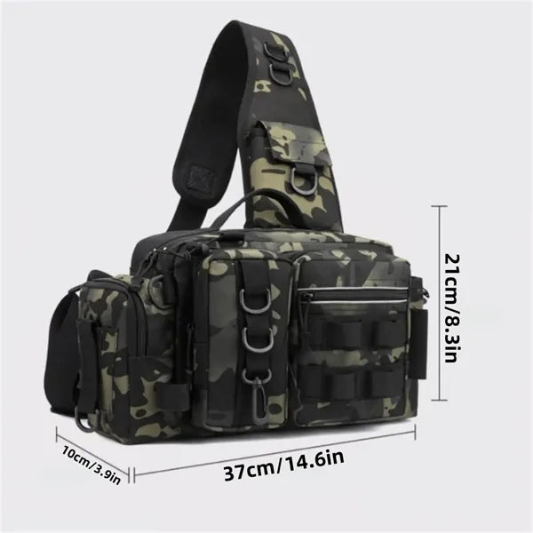 Fishing Tackle Sling Waist Bag Camo Outdoor Pack