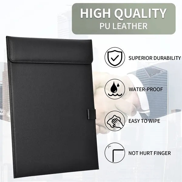 Leather A4 Letter Clipboards with Pen Holder