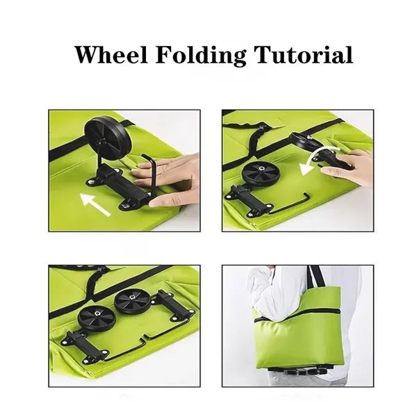 2-in-1 Lightweight Folding Shopping Cart