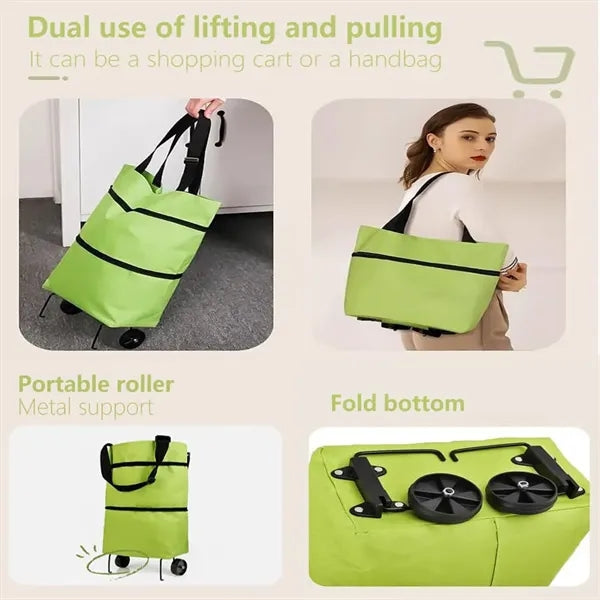 2-in-1 Lightweight Folding Shopping Cart
