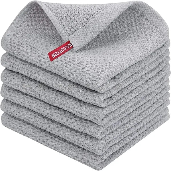 100% Cotton Waffle Weave Kitchen Dish Cloths