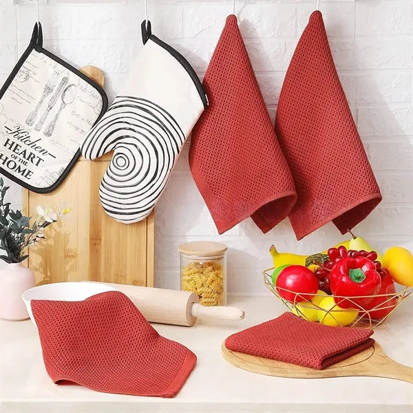 100% Cotton Waffle Weave Kitchen Dish Cloths