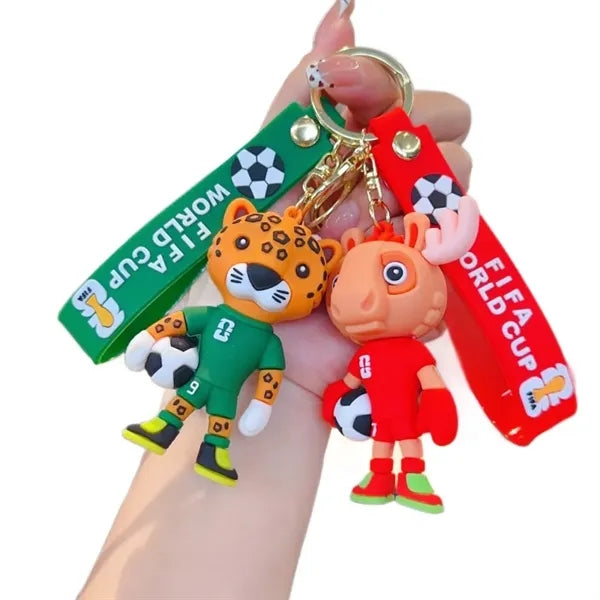 World Cup Mascot Football Keychain