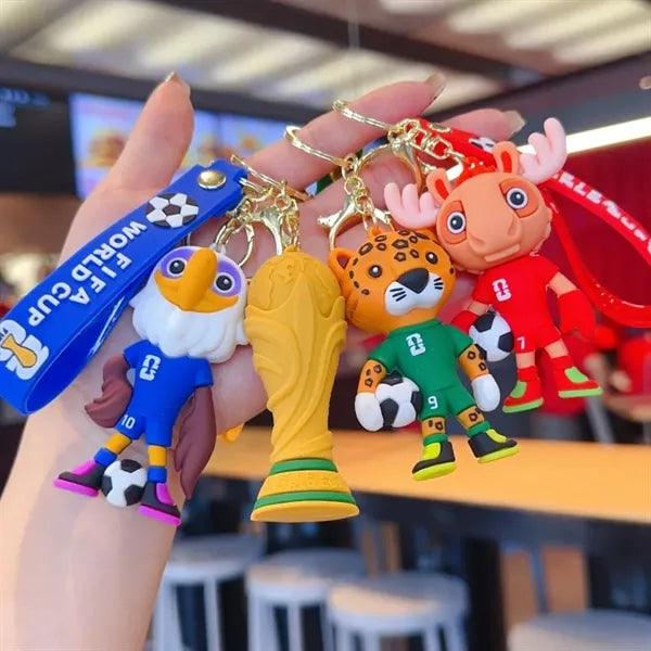World Cup Mascot Football Keychain