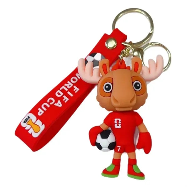 World Cup Mascot Football Keychain