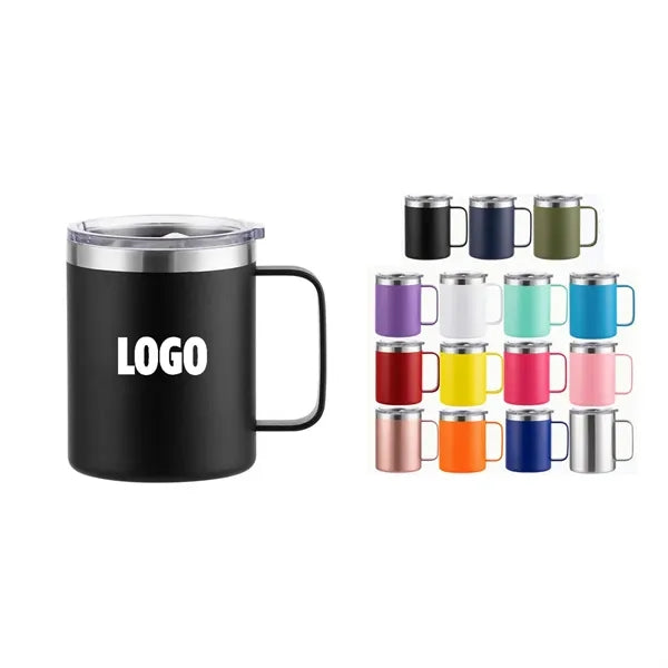 12 oz Stainless Steel Vacuum Mug w/Handle