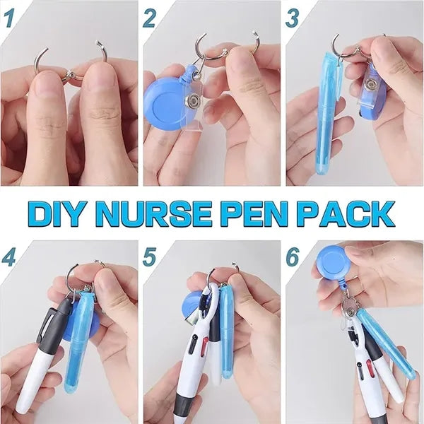 4-in-1 Nurse Pen Set - Retractable & Safe