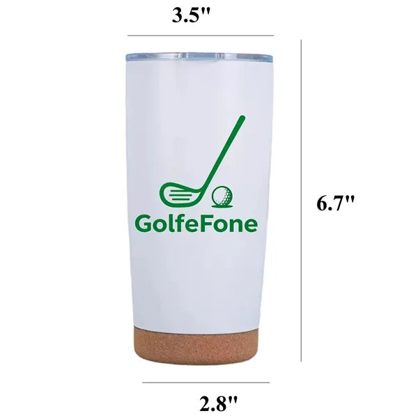 20oz Stainless steel Insulated Tumbler with Cork Bottom