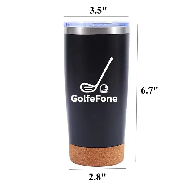 20oz Stainless steel Insulated Tumbler with Cork Bottom