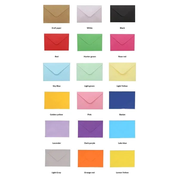 Multiple Colors Mini Paper Folding Square Envelope Customize